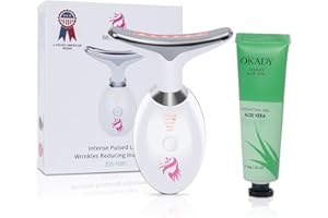 BEAUTILITE Red Light Therapy for Face, Facial Massager, Double Chin Reducer, Skin Tightening & Anti-Aging Face Lift Device, True Beauty Glow Facial Massager, 7-in-1 LED Facial Sculptor