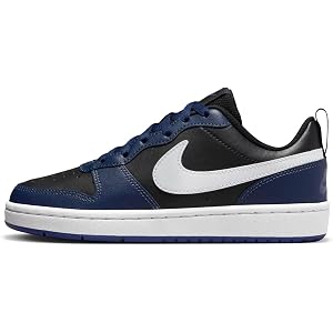 Nike Court Borough Low 2 (GS), Black/Metallic Gold Star, Big Kid Shoes