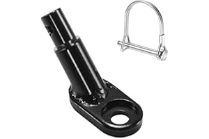 12mm Heavy Duty Steel Trailer Hitch Coupler with Safety Locking Pin for Kids and Pets, Fits QR and Solid Axles, Easy Installa
