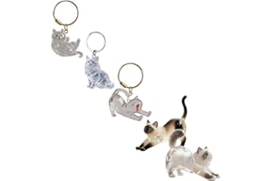 Multifunctional Cute Cat Fur Keychain, Portable Transparent Cat Shape Pet Fur Storage Bottle, Cats Hair Holder for Pet Lovers