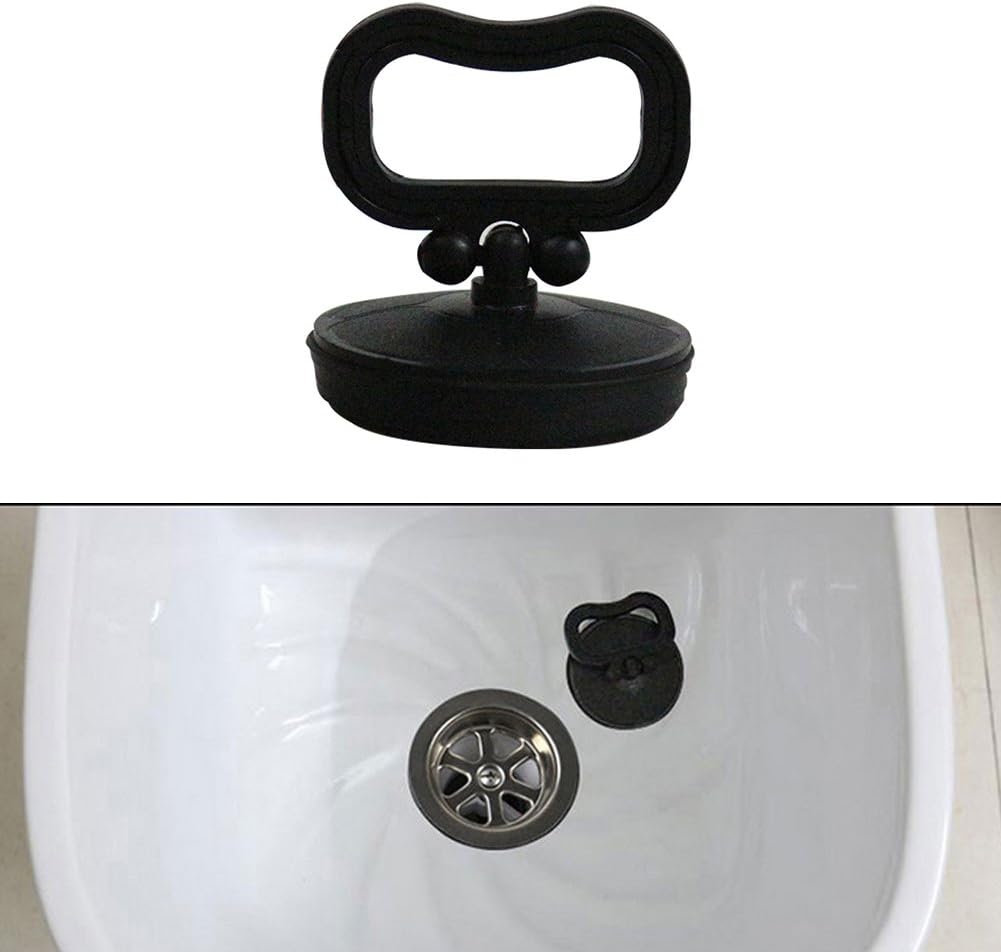 Sink Stopper Plug,Black Rubber AntiLeakage Sink Plugfor Bathtub