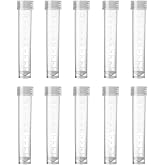 Z-Color 10pcs 10ml Lab Plastic Frozen Test Tubes Vial Seal Cap Container for Laboratory School Educational