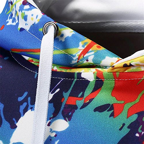 Dressin Men's 3D Print Hoodies, Fashion Pullover Sweaters Shirt for Men Hooded Jacket with Pocket