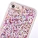 iPhone 6 Plus Case, iPhone 6S Plus Case, Crazy Panda New Soft Bumper Case 3D Creative Liquid Dynamic Glitter Case with Diamond Shape Moving Glitters Protective Case for iPhone 6 Plus /6S Plus -Pink