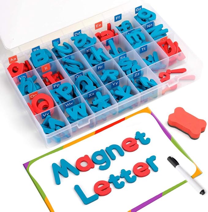 Coogam Letters 208 Pcs with Board and Storage Box
