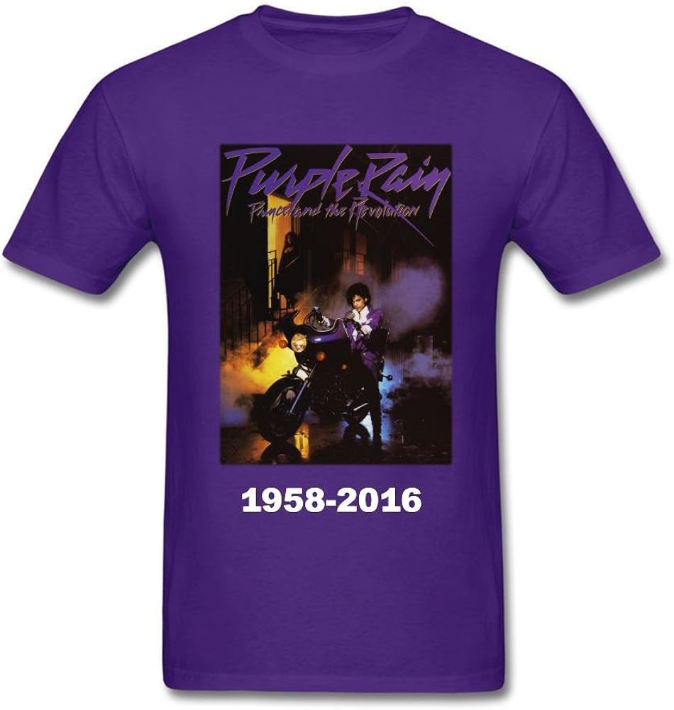 Amazon.com: ZHSM Mens R.I.P Prince Pop Singer Purple Rain T-Shirts Purple XXXL: Clothing