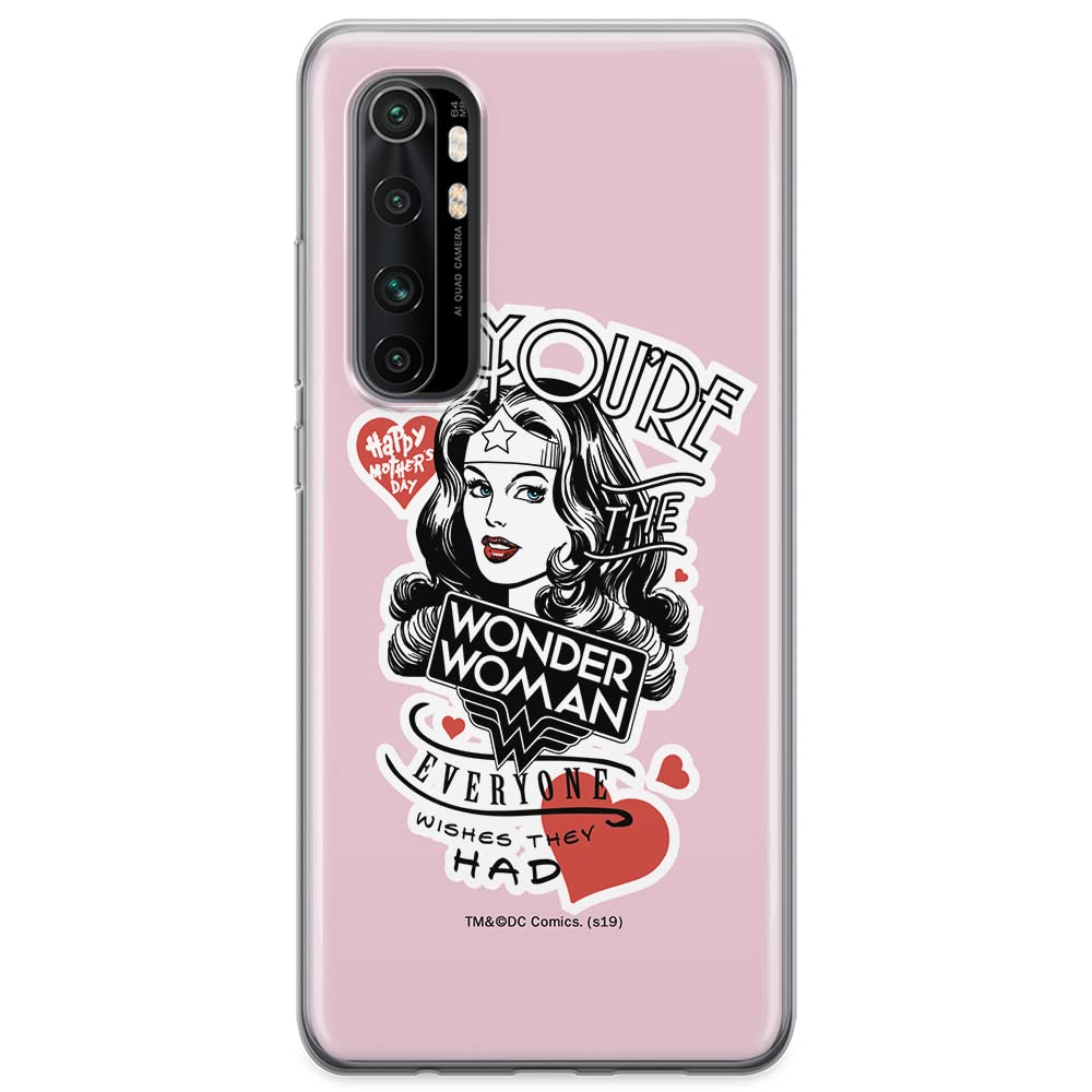 ERT GROUP mobile phone case for Xiaomi MI NOTE 10 Lite original and officially Licensed DC pattern Wonder Woman 014 optimally adapted to the shape of the mobile phone, case made of TPU