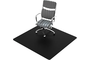 Naturehydro Computer Desk Chair Mat for Hardwood Floor - 48" x 48" Black, Anti-Slip, Easy Glide Rolling Protection Floor Mat, ChairMats, BPA and Phthalates Free - Square
