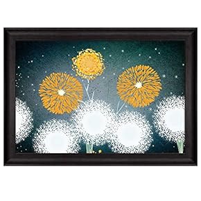 Vector Illustration of Yellow and White Dandelions on...