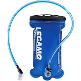 LECAMO 2L Hydration Bladder, Leak-Proof TPU Water Reservoir with Insulated Tube &amp; Wide Opening, BPA-Free Hydration Pack Replacement for Trail Running, Hiking, Cycling and Climbing