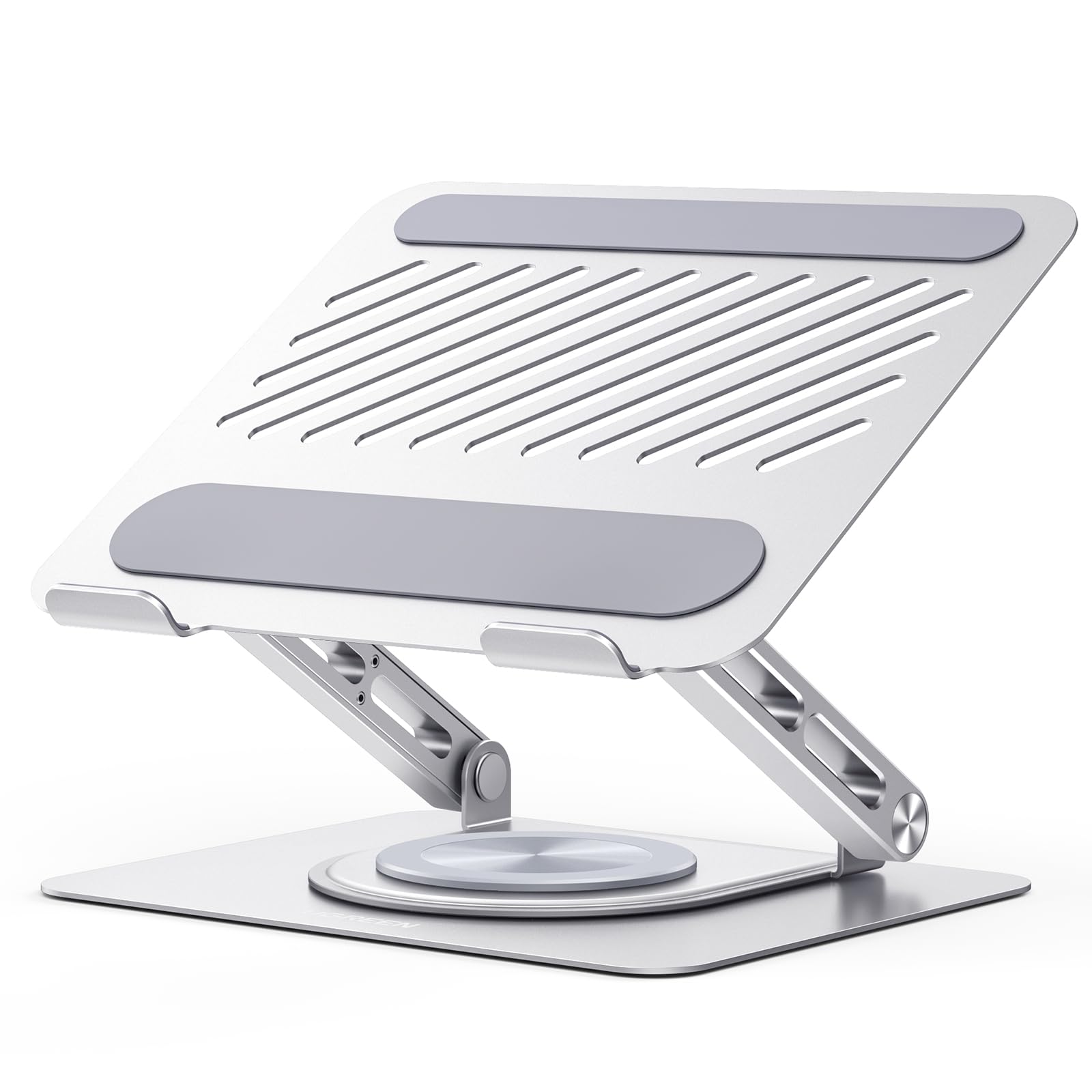UGREEN Adjustable Laptop Stand for Desk, 360° Rotating, Ergonomic Portable Computer Stand Laptop Holder Riser Compatible with MacBook, Air, Pro, All Laptop 10-17", Gray