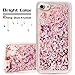 iPhone 6 Plus Case, iPhone 6S Plus Flowing Liquid Case, WeLoveCase 3D Creative Floating Luxury Bling Sequins Shiny Sparkle Glitters Adorable Quicksand Hard Case with TPU Bumper Frame - Rose Gold