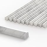 10-Pack Carrara White Marble Pencil Liner Tile