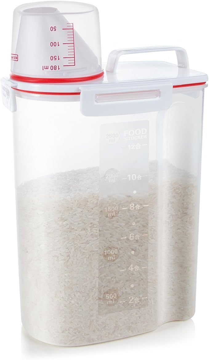 Rice Storage Containers with Airtight Design + with 4 Side Locking Lid