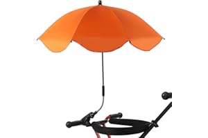 SHAKVEN Baby Umbrella Stroller Parasol with Clamp Adjustable | UV Protection Clip Umbrella Stroller for Todd lers 1-3 Stroller Sun Shade Umbrella,360° UV Protection Pram Umbrella Waterproof