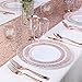 9 oz Rose Gold Plastic Cups - Disposable Clear With Gold Rim - Hard Party/Wedding Tumblers 60Pack - WDF