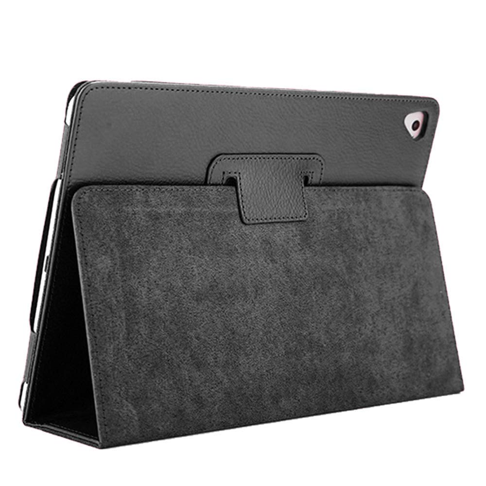 Leather Case for iPad 9.7 2017/18 5th/6th Gen iPad Air 1 Air 2 Folio Stand (Black)