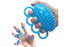 BERFEA Finger Exerciser Ball Hand Physical Therapy Exercise Balls, Finger and Wrist Grip Strength Trainer for Extension Exerciser, Stroke Recovery, Hand Therapy, Squeeze Stress Relief, Arthritis