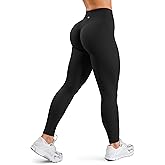 Sogetdo Yoga Leggings for Women Hidden Scrunch Butt Non See Through High Waisted No Front Seam Athletic Gym Workout Pants
