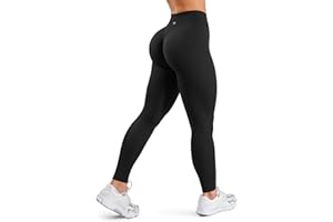 Sogetdo Yoga Leggings for Women Butt Lifting Hidden Scrunch Tummy Control High Waisted No Front Seam Gym Workout Pants