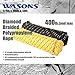 Utility Rope Paracord Nylon Twine - 32 Strands Diamond Braided,100% New Polypropylene,max Working Capacity 330LBS, 1/2 inch,50ft and 100ft, Garden and Farm, Home (1/2 inch by 100ft, Black)