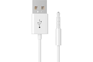 for Shuffle Cable, 3.5mm Male Jack to USB Power Charger Sync Data Transfer Cord 10.5CM Replacement Cable Compatible for Shuff