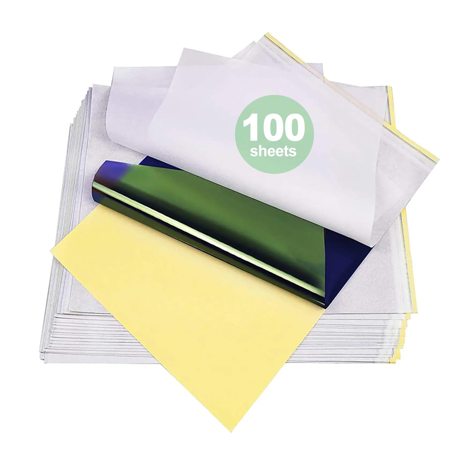 Photo 1 of Jconly Tattoo Transfer Paper, 100 Sheets Stencil Transfer Paper for Tattooing, A4 Size Thermal Stencil Paper for Tattoo Supplies