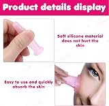 Eophmi Face Cupping Set 4 Pcs Silicone Facial Cups Pink 8x3.7 cm 5x1.5 cm view 3