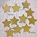 AmyHomie Happy Birthday Banner, Party Decorations/Supplies, Tinsel Foil Fringe Curtain Backdrop, Confetti Balloons, Gold Set Perfect for Celebration