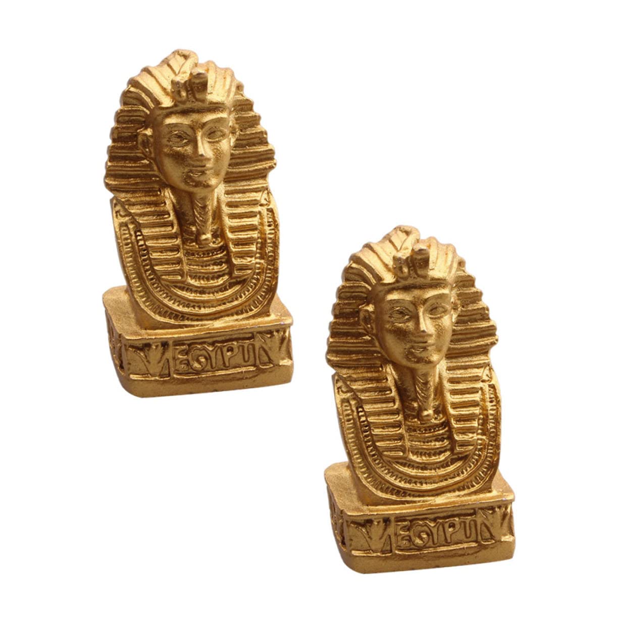 OFFSCH 2pcs Ancient Egypt Queen Statue Resin Ornament Decorative Figurines for Home Decor Unique and Souvenirs Realistic Craft for Tabletop and Fireplace Decoration
