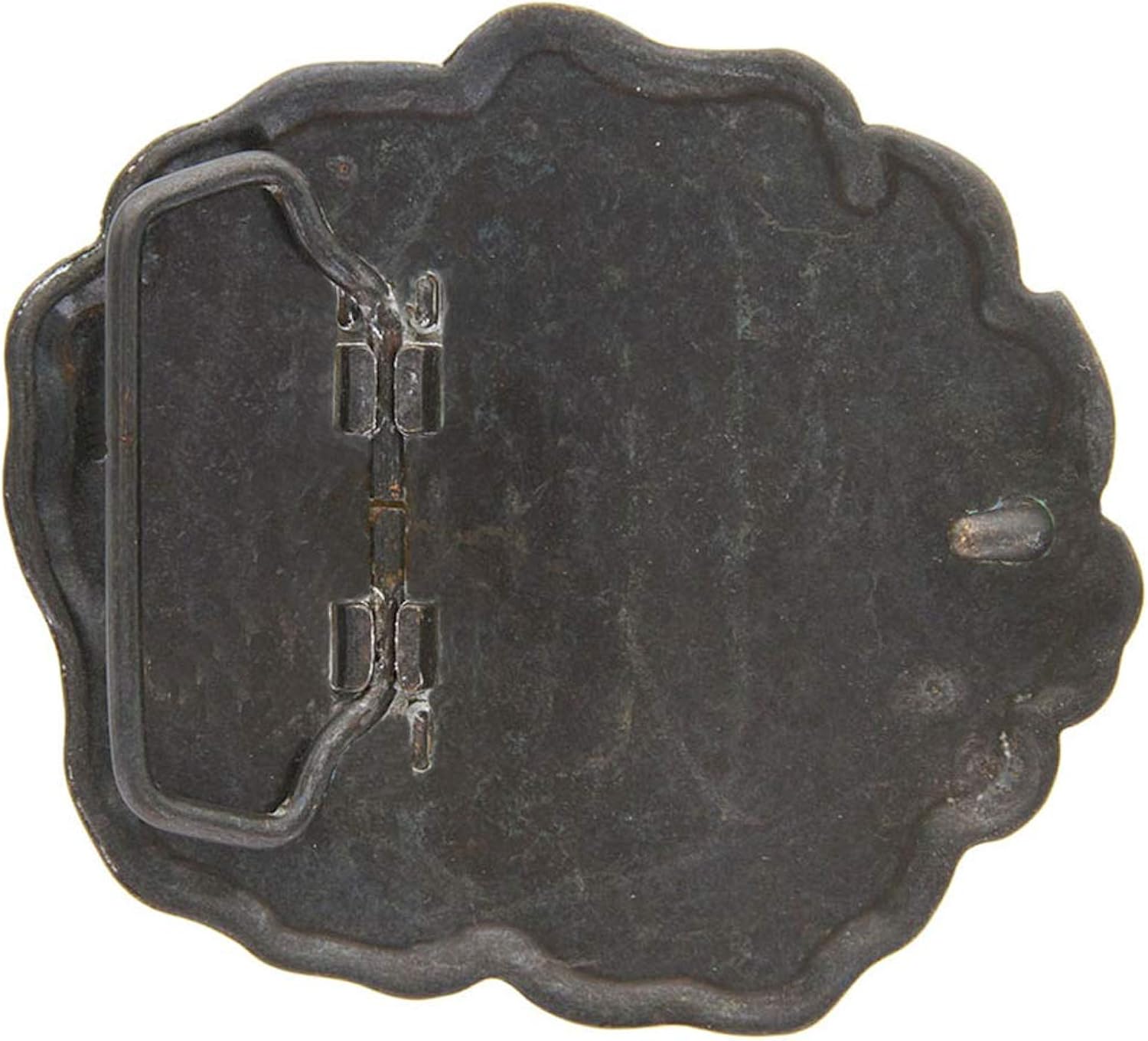 3-d Engraved Rose Belt Buckle Made for 1.5" Wide Straps (Antique Silver): Clothing
