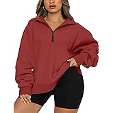 Chulianyouhuo Womens Plus Size Half Zip Pullover Long Sleeve Oversized Sweatshirt Drop Shoulder Hoodie Teen Girls Y2K Clothes