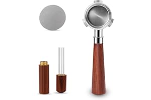 YITIHOME 54mm Bottomless Portafilter with Puck Screen & WDT Tool – Compatible with Breville Barista Express/Pro/Touch, Bambino Plus, Infuser, Duo-Temp Pro, 18–20g Filter Basket and Rosewood Handle