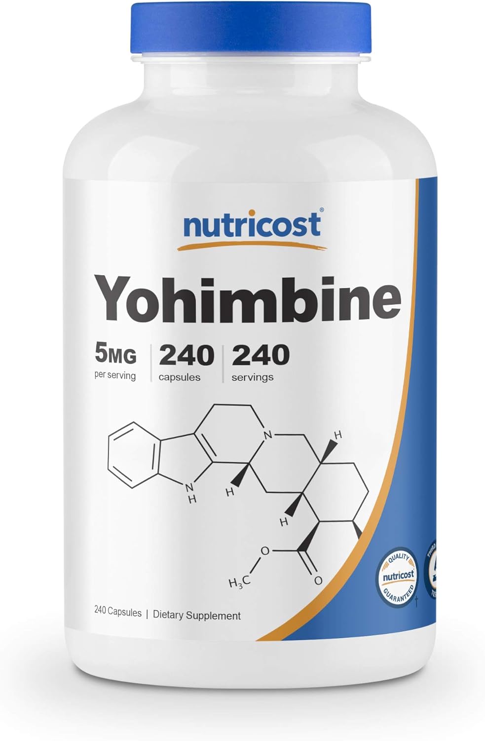 Nutricost Yohimbine HCl 5mg, 240 Capsules Extra Strength - Gluten Free, Non-GMO: Health & Personal Care
