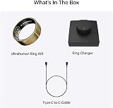 Ultrahuman Ring AIR Bionic Gold Size 10 Sleep Tracking Fitness HR view 8