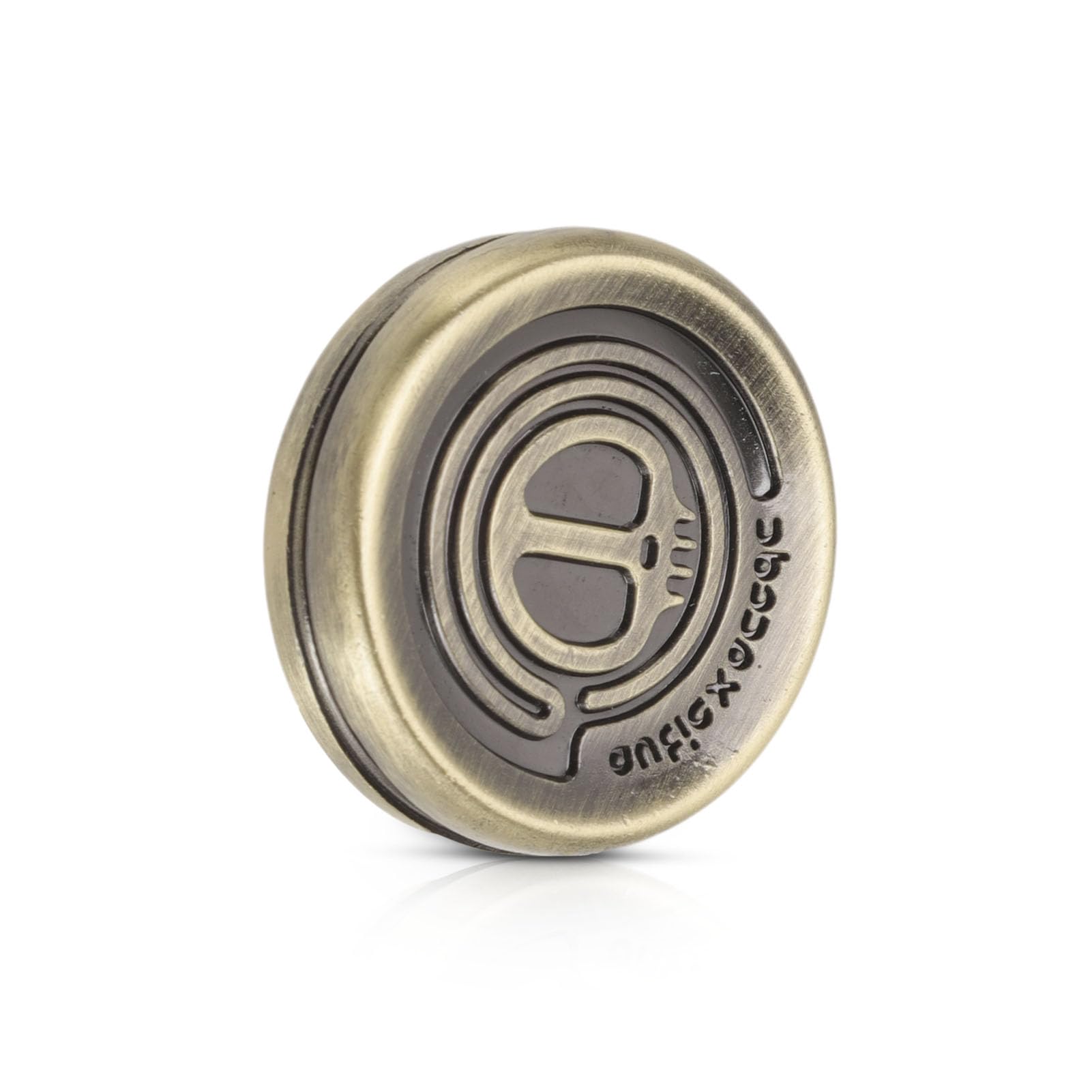 Elprico Coin Fidget Slider, Magnetic Stainless Mini Rotation Coin Fidget Slider, Devil Style Stress Relief Fingertip Haptic Toy for Adults Child Gifts, Office Work, Travel, Home