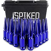Mishimoto Spiked Lug Nuts, M14x1.5, 24-PC Set, Blue