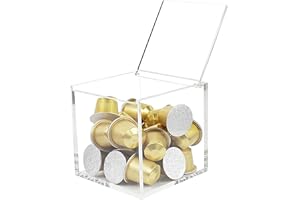 KISSYOU Acrylic Boxes with Hinged Lid Small Lucite Boxes Clear Display Box for Gifts Treats Candies & Accessories, Plastic Storage Boxes