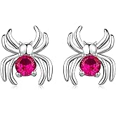 ORANGE FOREST Halloween Earrings 925 Sterling Silver Pumpkin Spider Ghost Stud Earrings Halloween Party Jewelry Smiling Face Pumpkin for Women