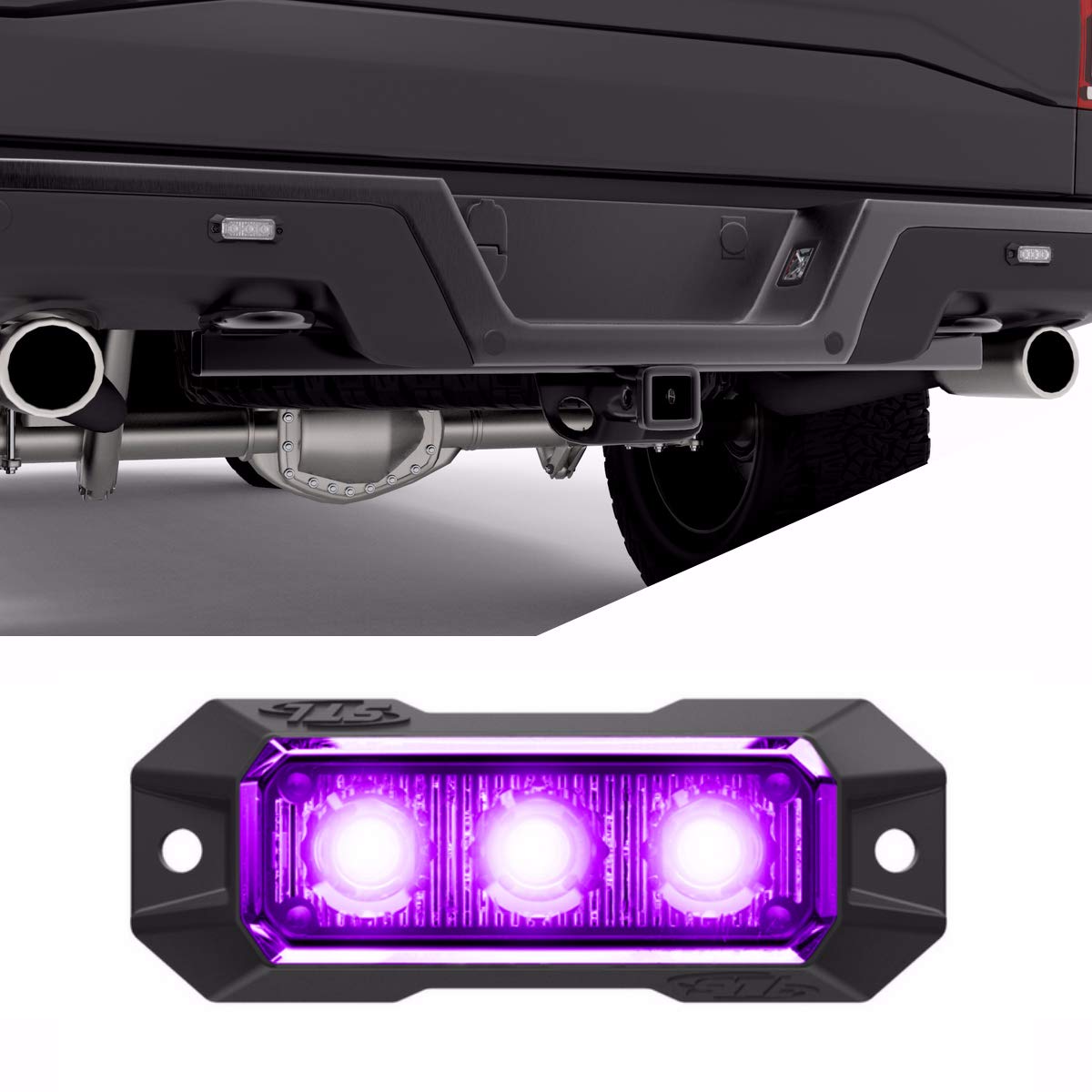 Surface Mount Grille Flashing Hazard Beacon Light Blue/Blue Plows