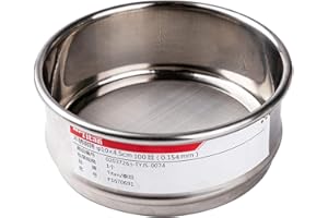 Adamas-Beta φ10×4.5cm 100 Mesh 304 Stainless Lab Sieves Economy Test Sieve 304 Stainless Steel Wire Cloth（0.154mm）