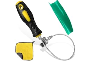 INJOYTEC Anti Scald Sump Plug Removal Tool, 14.5inch Oil Drain Plug Tool with Strong Magnetism,lexible Oil Funnel Reusable St