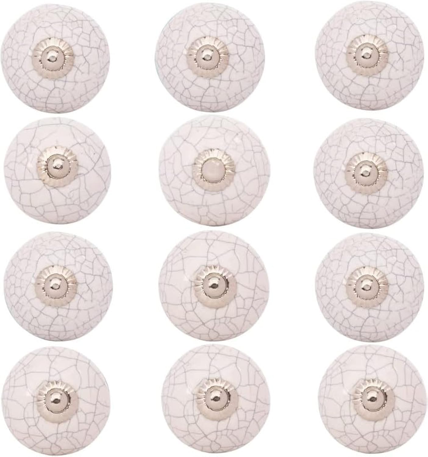 Art Of Creation Assorted Ceramic Door Knob Handmade Vintage Look Shabby Chic Interior Door Knobs Furniture Cabinet Cupboard Drawers Pulls Handles (Pack of 10)
