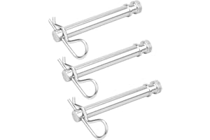 BOUYAO TS35010 Stainless Steel Trailer Hitch Pin and Clip for B&W 2" & 2.5" Receiver Trailer Hitches Tow and Stow Pins - Pack of 3