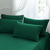 Aormenzy Microfiber Pillow Cases - Standard Size Set of 4-1800 Thread Count Ultra Soft Hunter Green Pillowcases - Wrinkle Resistant Pillow Covers with Envelope Closure - 20" x 26"