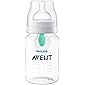Philips Avent Anti-Colic Baby Bottle with AirFree Vent, 9oz, 1pk, Clear, SCY703/91