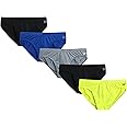 Reebok Men's Briefs - 5 Pack Quick Dry Low Rise Performance Underwear Briefs - Soft Stretch Athletic Men's Bikini Briefs S-XL
