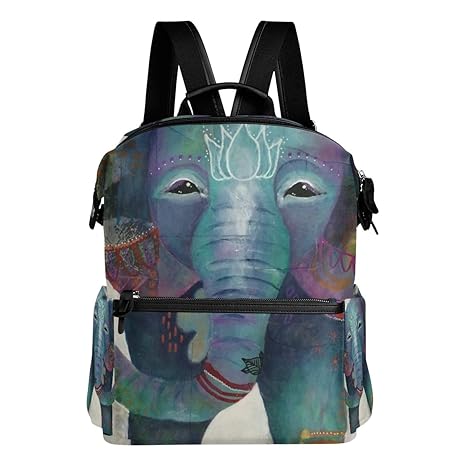  Backpack Boho Whimsical Elephant Womens Laptop