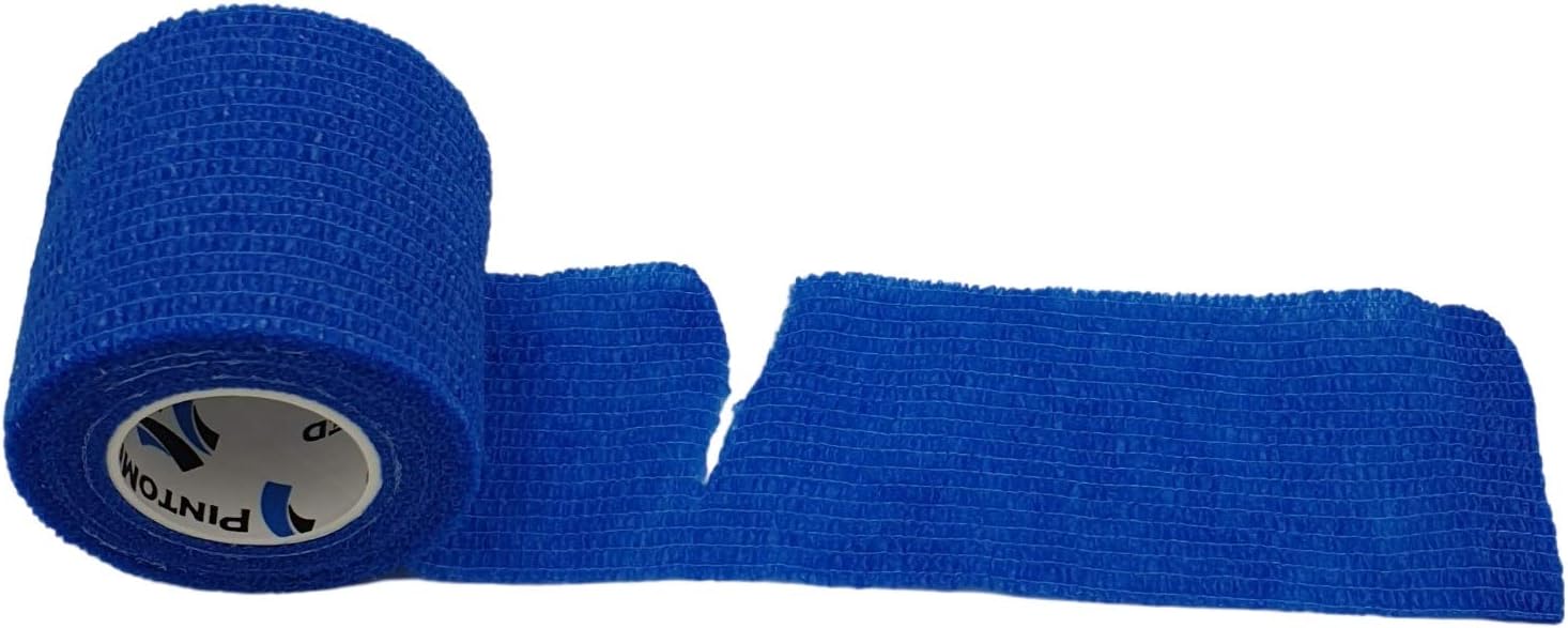 PintoMed, 10 X Blue X 5CM X 4.5M, Cohesive Bandage Stretched, Self-Adhesive Flexible Bandages - Image 5