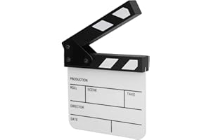 Clap Board Mini Acrylic Director Scene Clapperboard Classic Movie Film Prop with Pen for Shooting Props Film Making Cosplay P